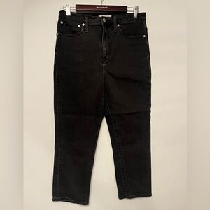 Madewell straight leg black jeans